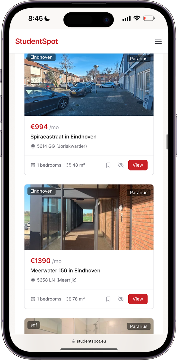 DormSpot app screenshot